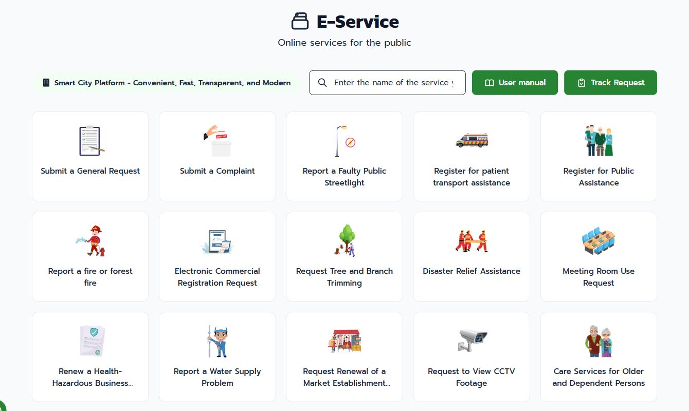 รายการแบบฟอร์ม E-Service